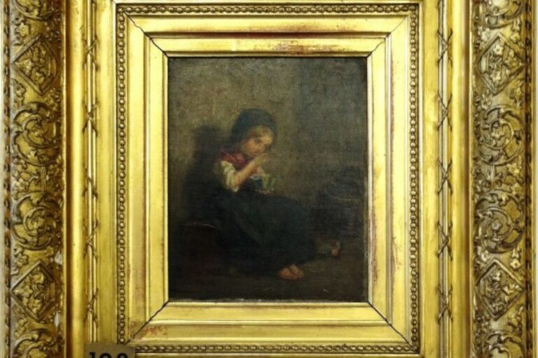 Little Girl Eating Porridge