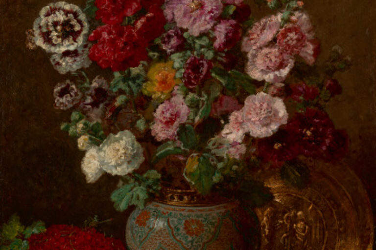 Hollyhocks and Currants