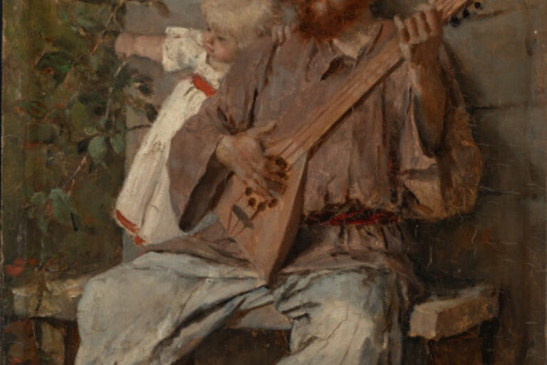 RUSSIAN PEASANT PLAYING THE BALALAIKA