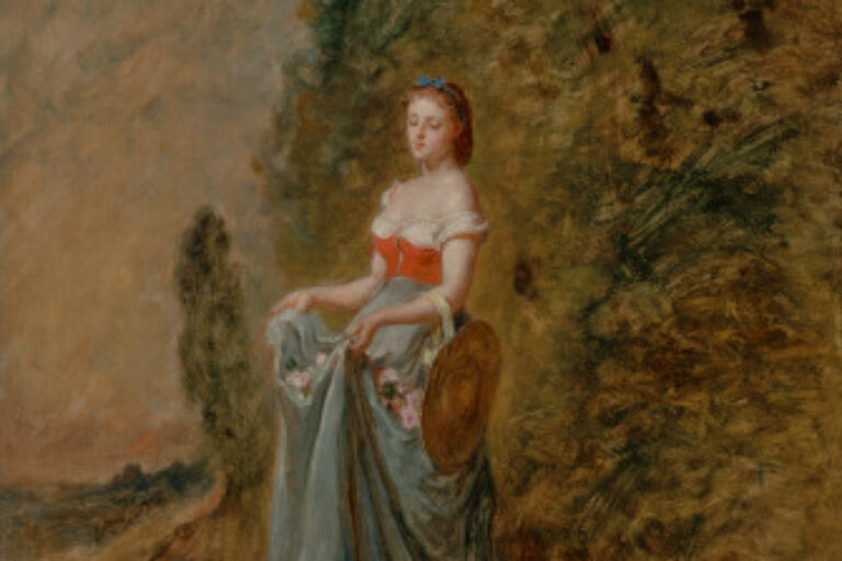 Lady with Dog in Landscape