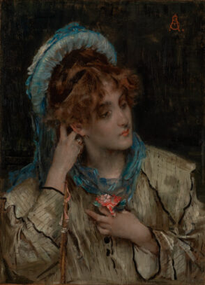 Girl Holding a Nosegay