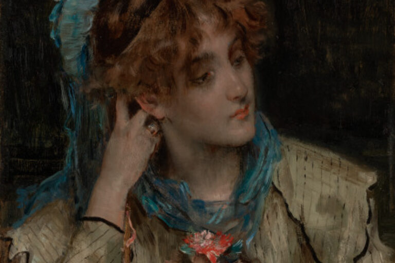 Girl Holding a Nosegay
