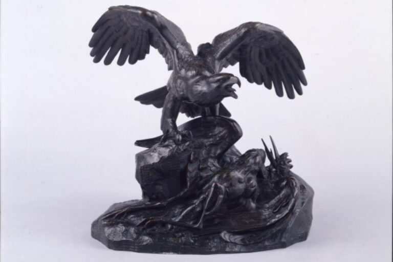 EAGLE HOLDING A HERON (SECOND VERSION)