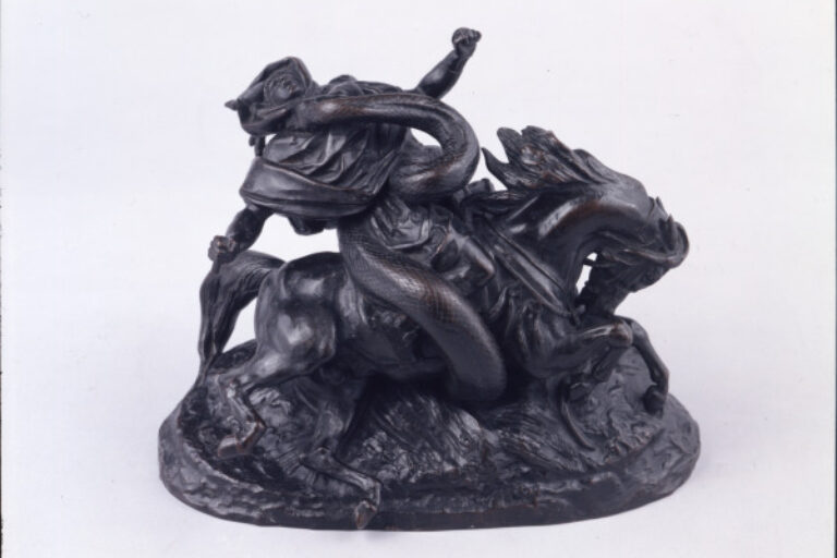 AFRICAN RIDER SURPRISED BY A SERPENT