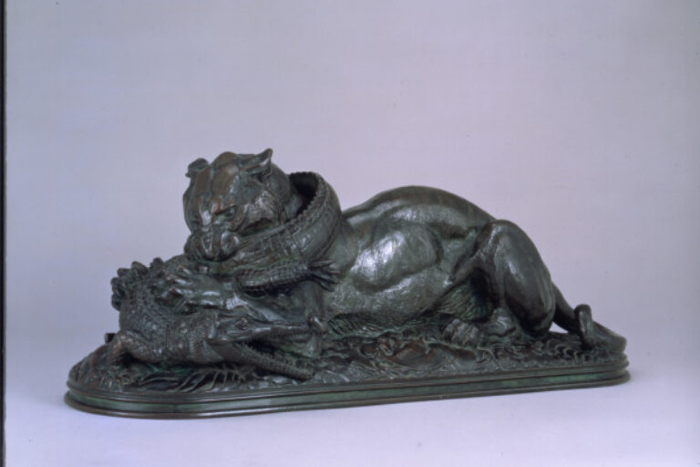 TIGER DEVOURING A GAVIAL (FIRST REDUCTION)