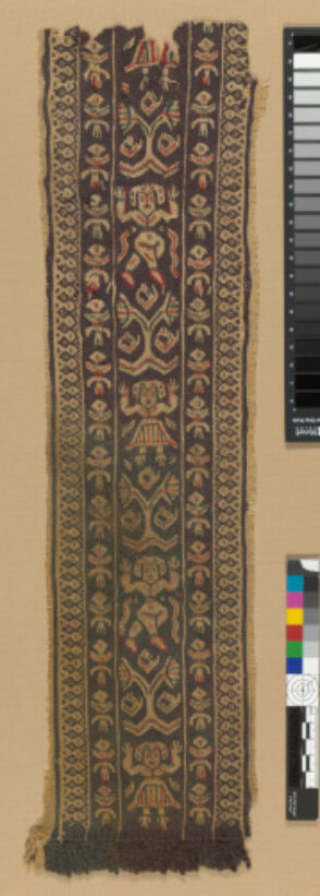 Fragment of Decorative Band or Clavus with Dancing Figures and Fringe