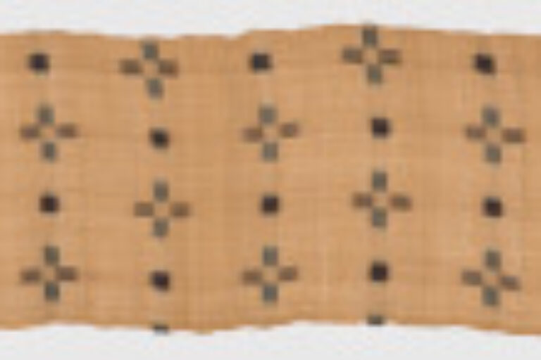 Fabric from Banana Plant with Double Ikat Pattern