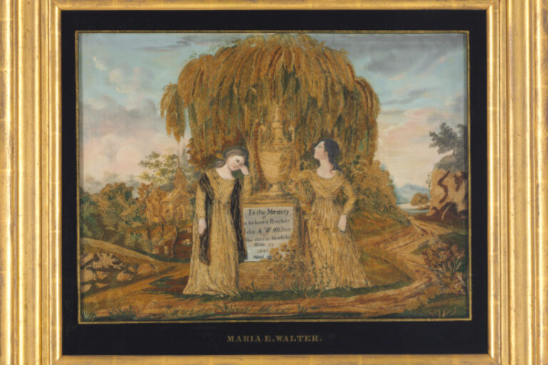 MOURNING EMBROIDERY DEDICATED TO JOHN A.W. WALTER