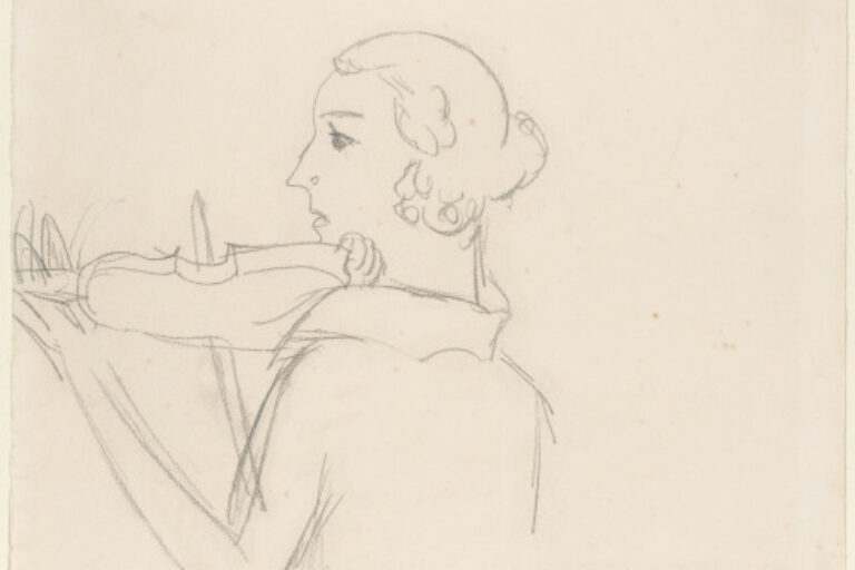 WOMAN PLAYING A VIOLIN