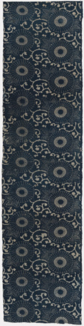 Katazome Panel with Chrysanthemum Design