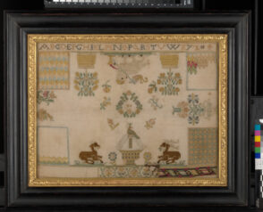 Sampler with Fountain and Lamb of God