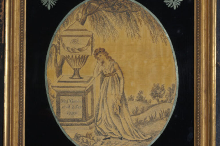 PRINT WORK MOURNING EMBROIDERY DEDICATED TO MAJOR GREEN