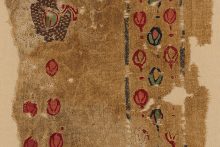 FRAGMENT OF HANGING OR CURTAIN WITH BIRD AND BUDS