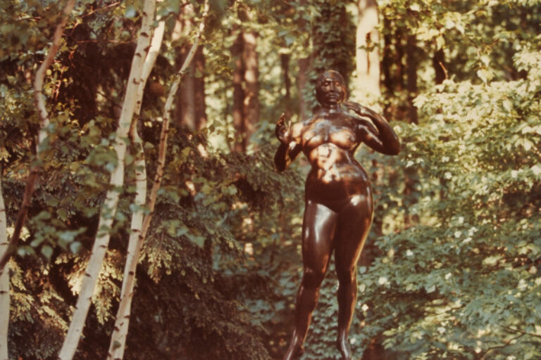 LACHAISE - STANDING WOMAN. PHOTOGRAPH TAKEN IN THE WURTZBURGER SCULPTURE GARDEN (ORIGINAL SITE, TIMBERLANE)