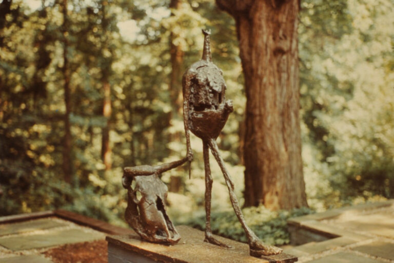 GERMAINE RICHIER "TAUROMACHY." PHOTOGRAPH TAKEN IN THE WURTZBURGER SCULPTURE GARDEN (ORIGINAL SITE, TIMBERLANE)
