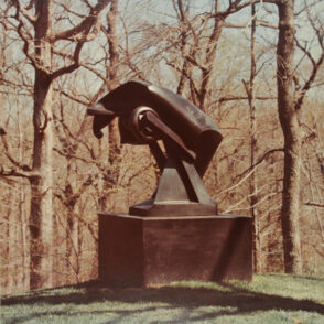 Duchamp-Villon, Horse. Photograph taken in The Wurtzburger Sculpture Garden (original site, Timberlane)