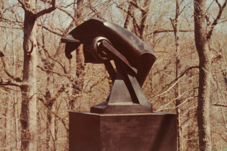 DUCHAMP-VILLON, HORSE. PHOTOGRAPH TAKEN IN THE WURTZBURGER SCULPTURE GARDEN (ORIGINAL SITE, TIMBERLANE)