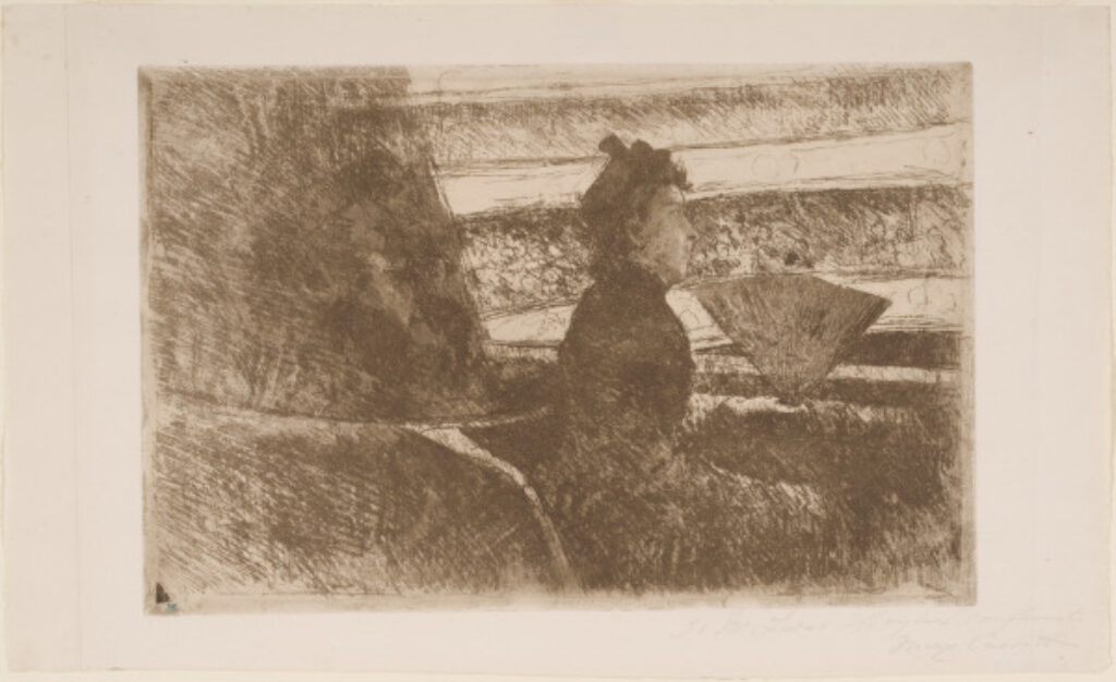 Lady in Black, in a Loge, Facing Right