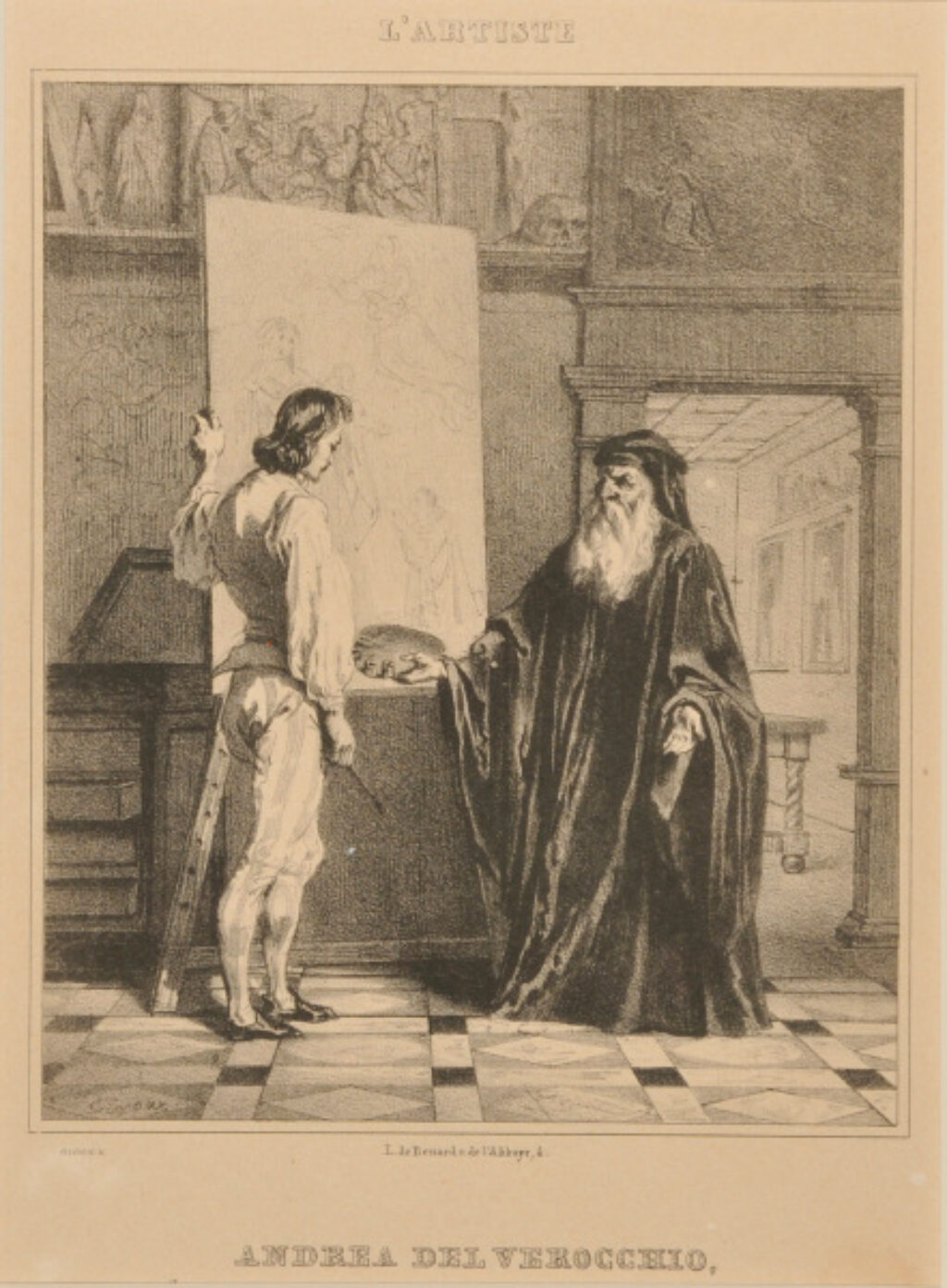 Andrea del Verocchio Recognizes the Superior Talent of His Pupil, Leonardo da Vinci, and Renounces Painting