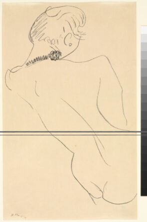 Figure with Black Necklace, Seen from the Back