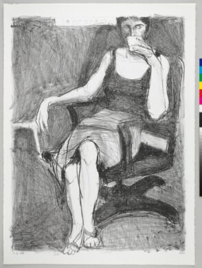 Seated Woman Drinking from Cup