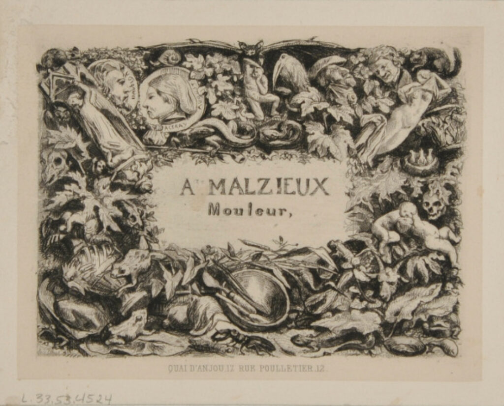 Address card of the moldmaker Malzieux