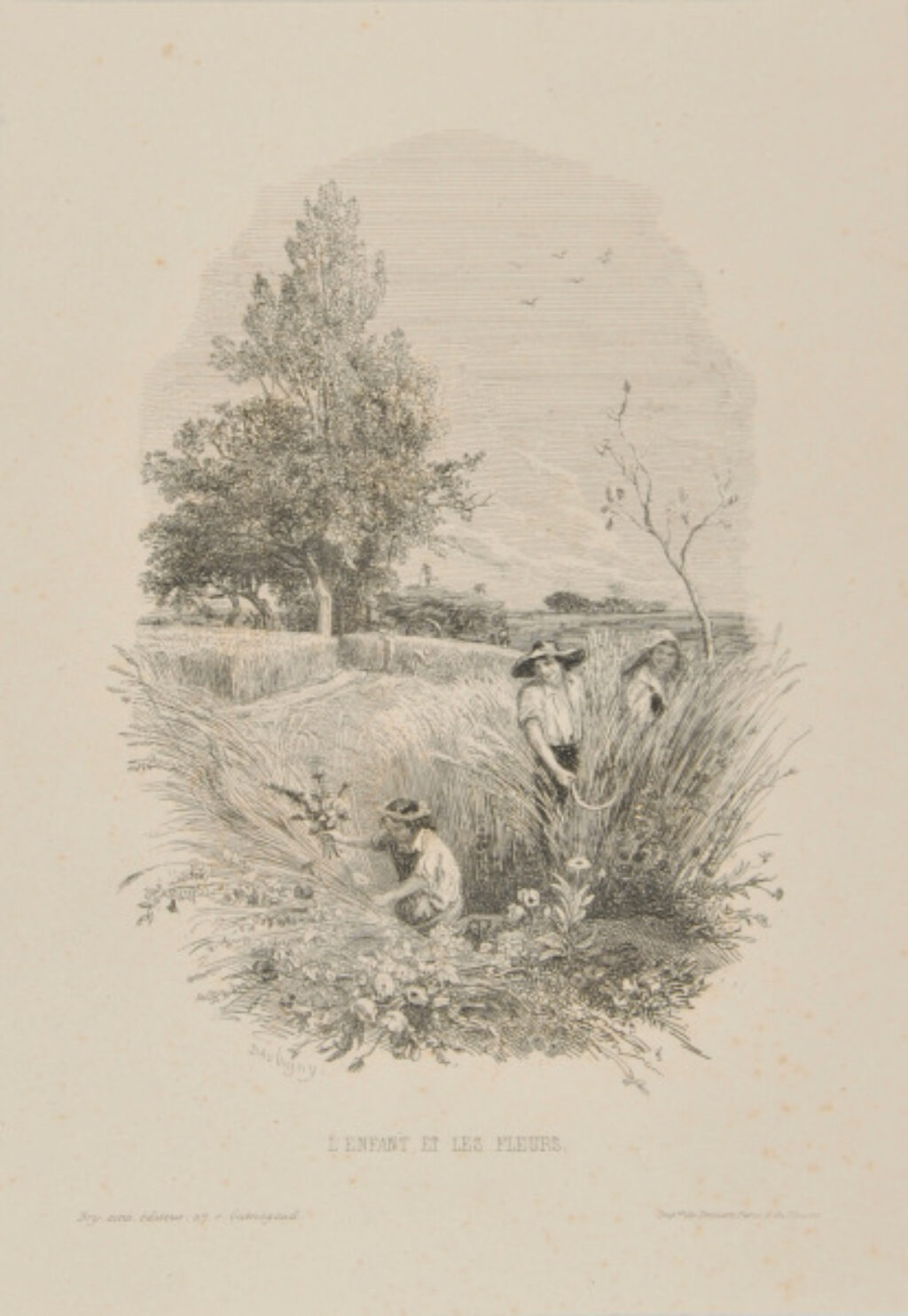 The Child and Flowers