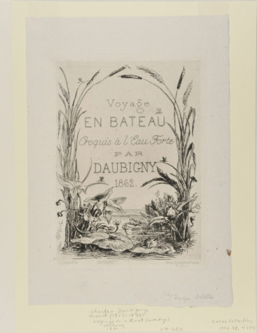 Title plate from the series “Voyage en bateau” - Image 2