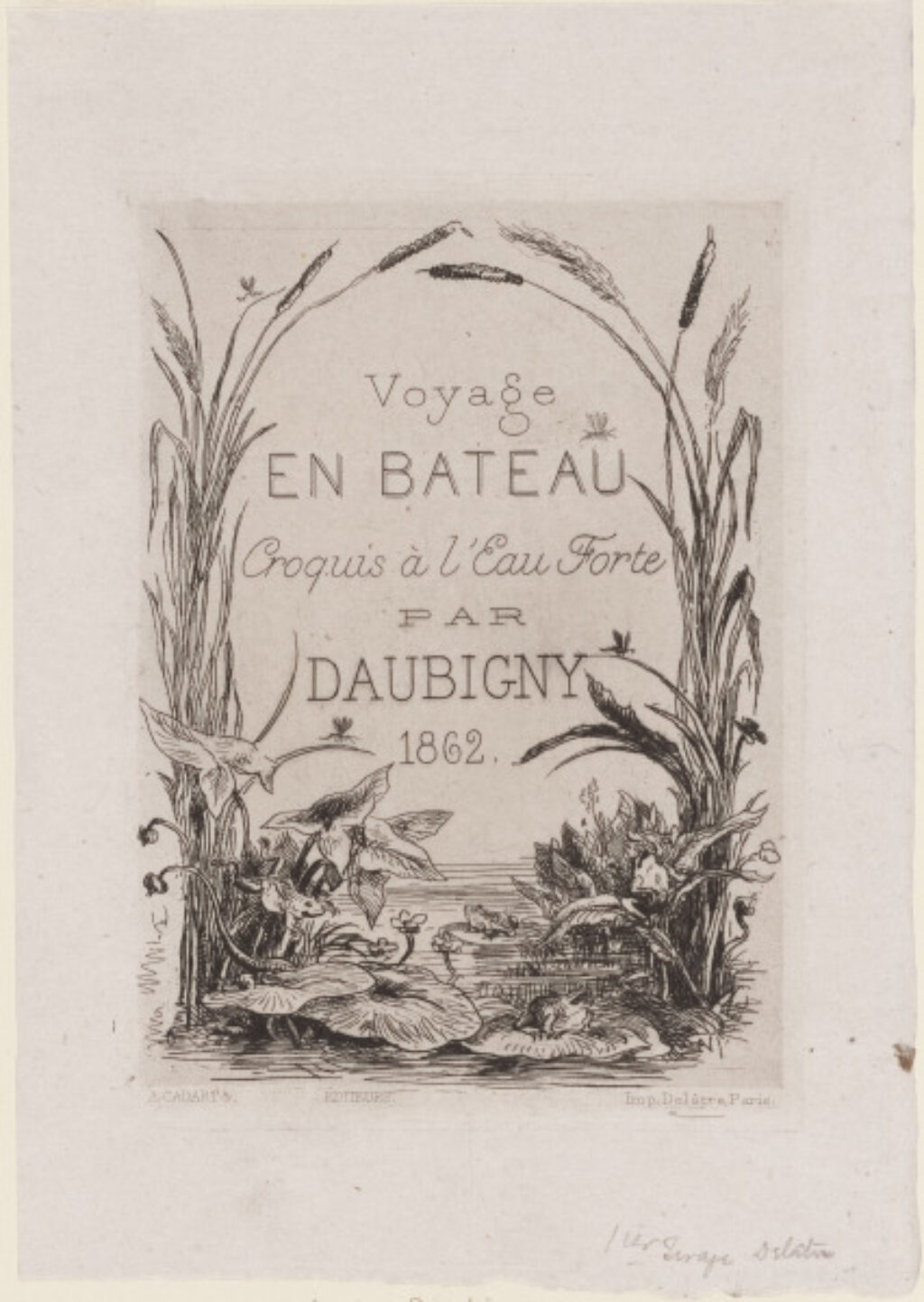 Title plate from the series “Voyage en bateau” - Image 1