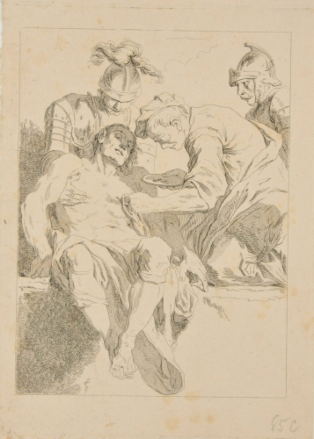 Men Cleaning a Soldier’s Wounds - Image 2