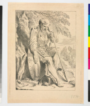 Seated Soldier with Spear