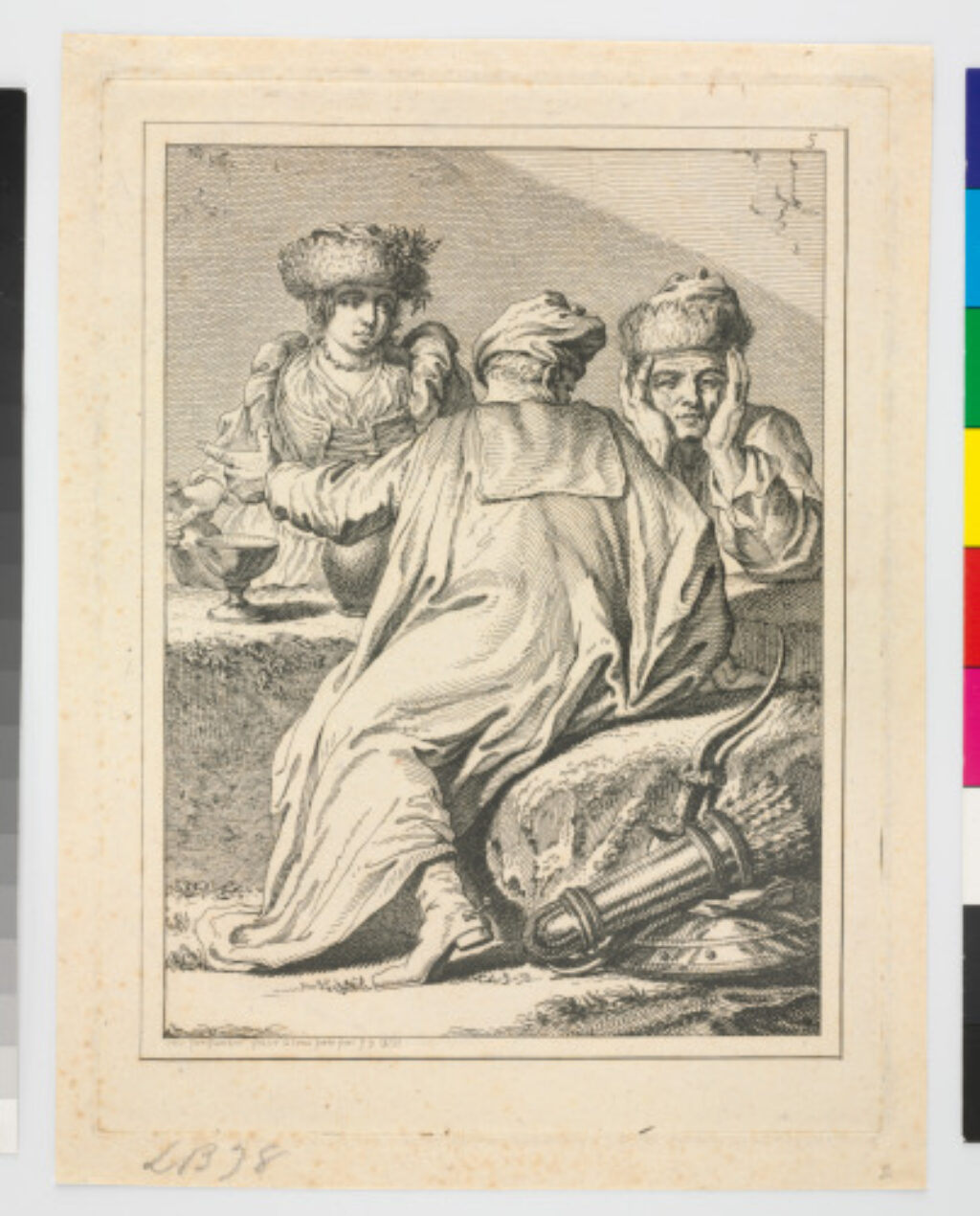 Three Men at Table - Image 1