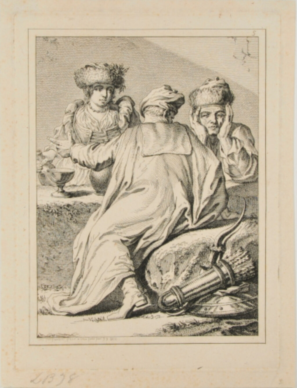 Three Men at Table - Image 2