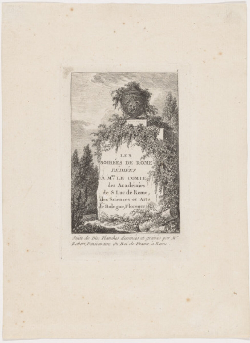 Plate 1 from the series “Les Soirées de Rome” - Image 3