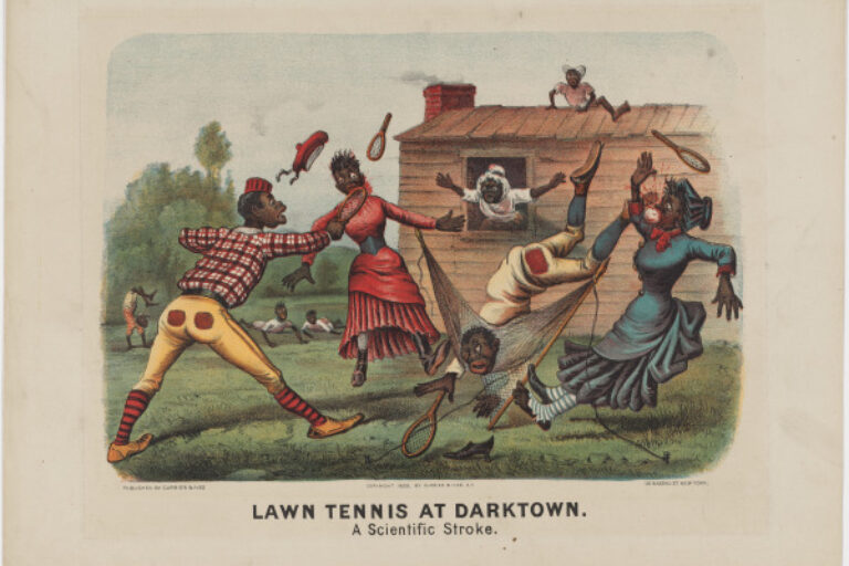 LAWN TENNIS AT DARKTOWN. A SCIENTIFIC STROKE