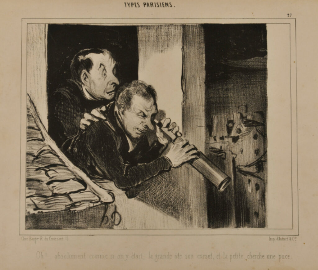 Oh!.. absolument comme si on y était; la grande ôte son corset, et la petite cherche une puce