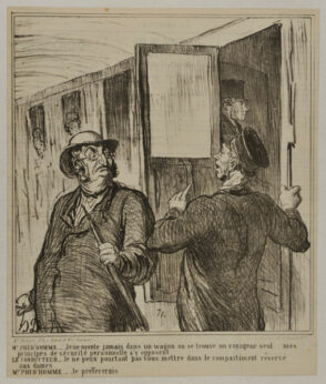 Je ne monte jamais dans un wagon ou se trouve un voyageur seul…mes principes de sécurité personnelle s’y opposent
