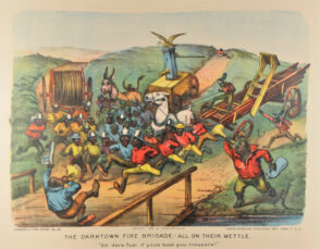 The Darktown Fire Brigade – All on Their Mettle. ‘Git dere first if you’s bust you trousers!’