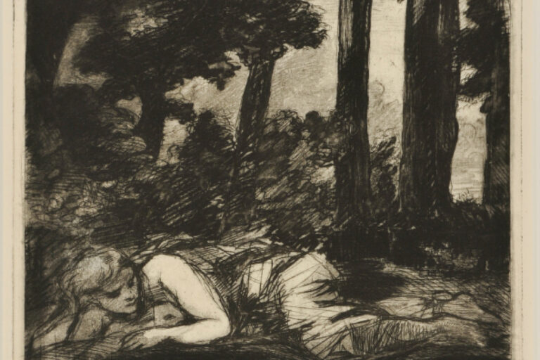 NYMPH RECLINING AT THE EDGE OF A RIVER