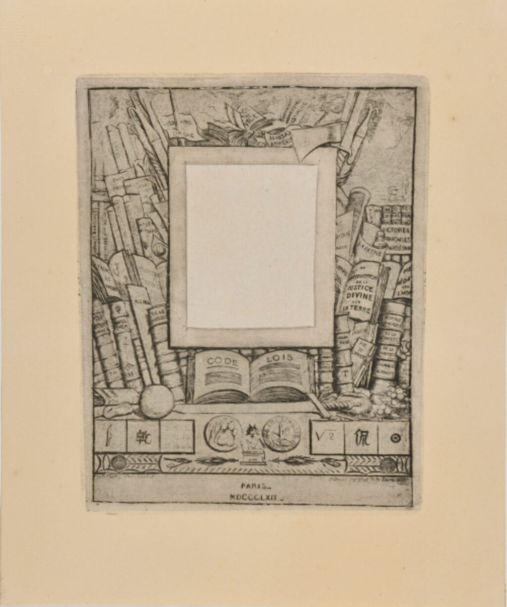 Projet d’encadrement pour le portrait d’Armand Guéraud