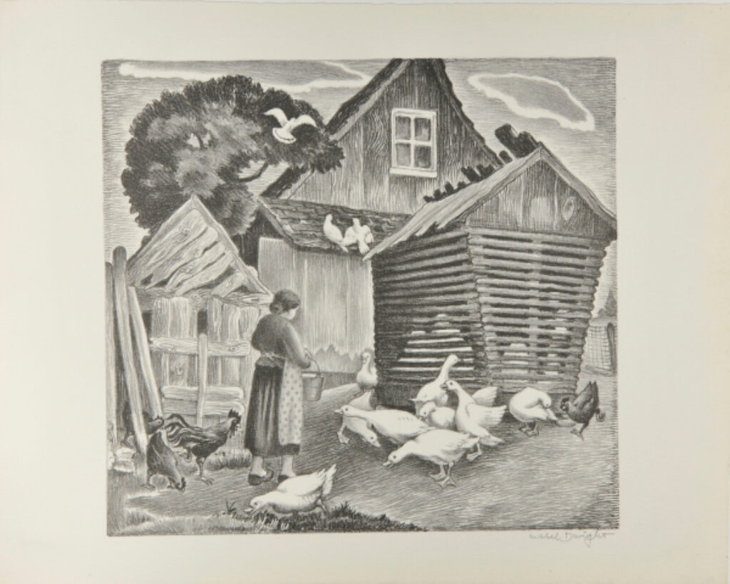 Farmyard (Feeding the Geese)