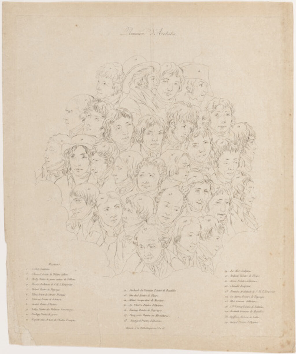 Réunion d’Artistes (Key to Stipple Engraving)