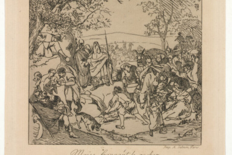 MOSES STRIKING THE ROCK