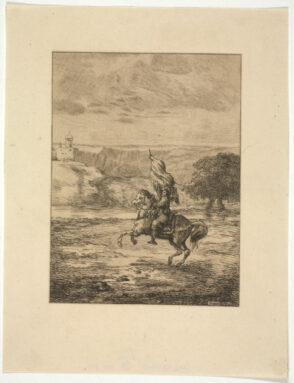 Man on Horseback with Banner