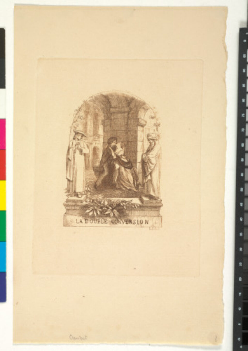 Frontispiece for the book “Alphonse Daudet, La Double conversion, conte en vers (Paris: Poulet-Malassis, 1861)” - Image 1