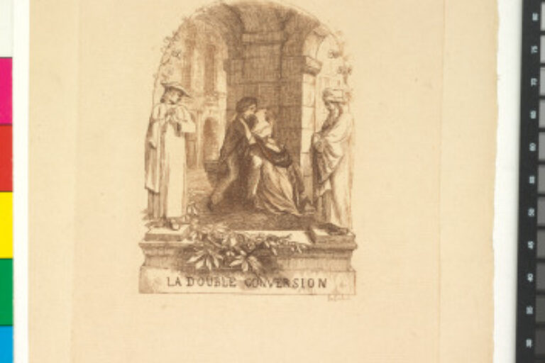 FRONTISPIECE FOR THE BOOK "ALPHONSE DAUDET, LA DOUBLE CONVERSION, CONTE EN VERS (PARIS: POULET-MALASSIS, 1861)"