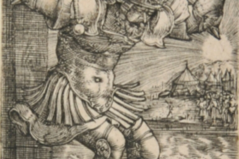 HORATIUS COCLES LEAPING INTO THE TIBER RIVER