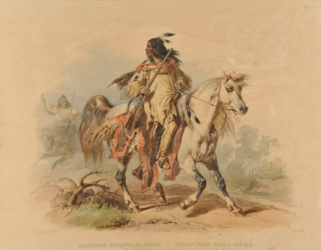 A Blackfoot Indian on Horseback