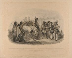 The Travellers Meeting with Minatarre Indians near Fort Clark