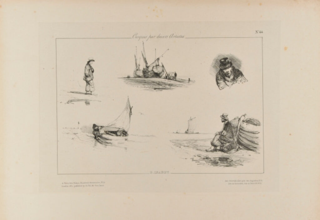 Plate 44 from the series “Croquis par divers artistes”